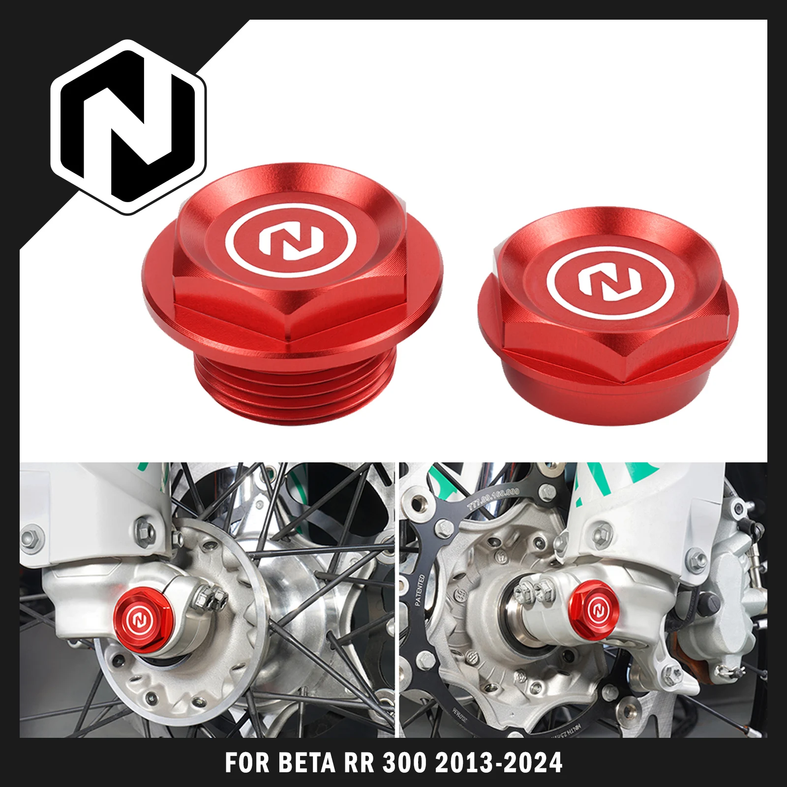 

NICECNC For Beta RR 300 2013-2024 Front Wheel Axle Nut Screw RR 125 RR 250 RR 350 RR 450 RR 480 RR 498 RR-S 350 390 430 500