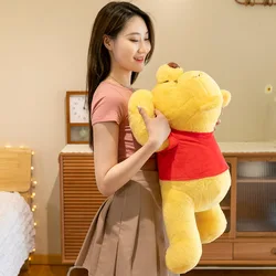 Cute Cartoon New Disney Anime Kawaii Winnie The Pooh Lying Down  Bear Doll Toy Bedside Sleep Pillow Toys For Girl Gifts
