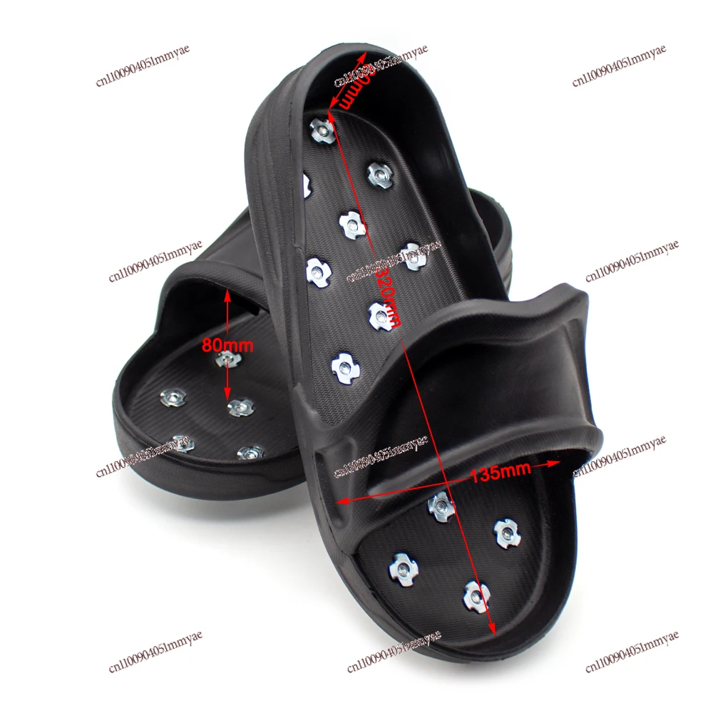 

1 Pair Flexible Spiked Shoes for Epoxy Floor Coating Epoxy Paint Self-Leveling Cement EVA Soft Material US Large Size