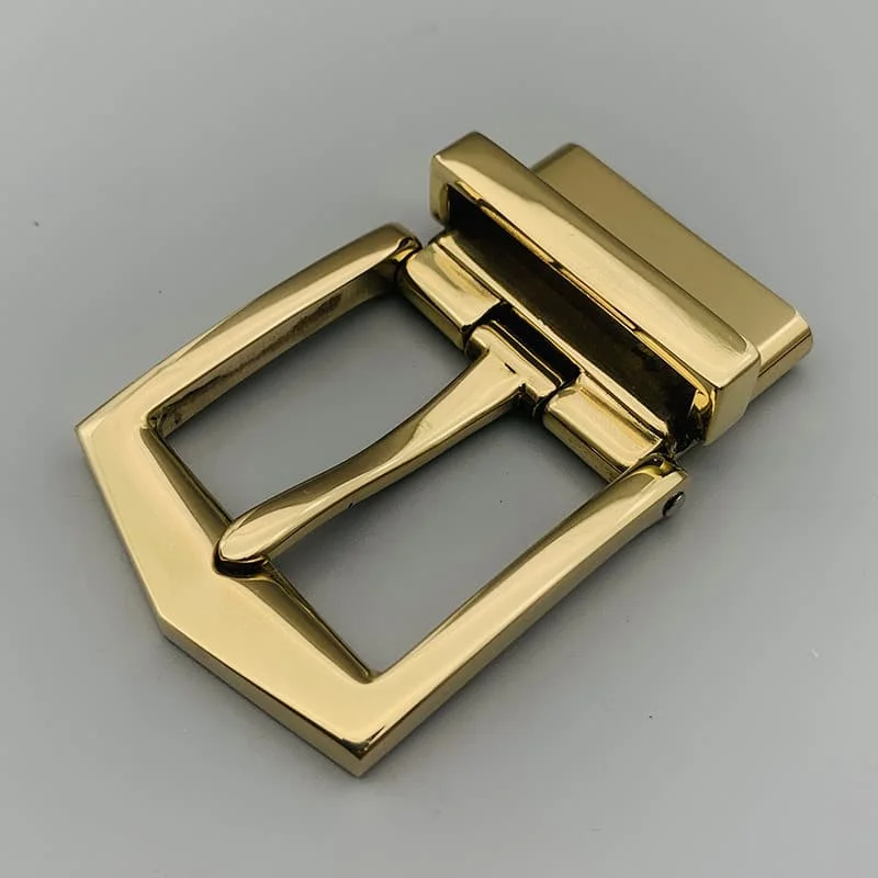 

Polished Solid Brass Pin Rotatable Belt Buckle for Leatherwork Craft DIY 35mm Width