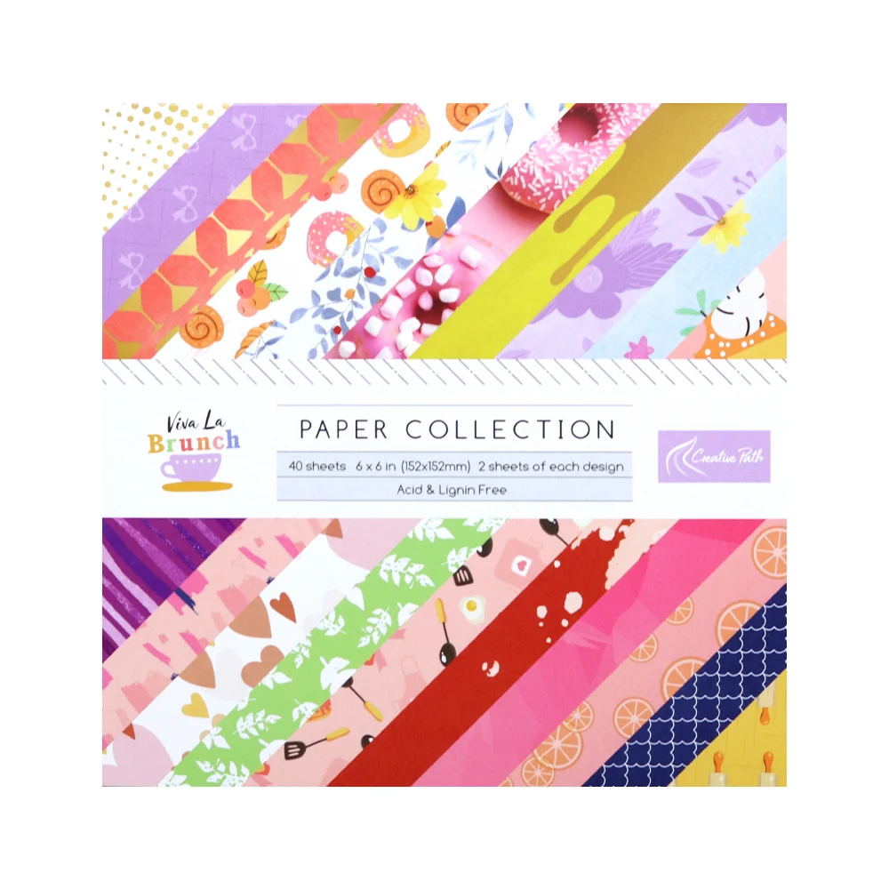 Creative Path 6x6 Zoll Journaling-Hintergrundpapierbögen Quadratisches Origami-Papier 15x15cm Blumenmuster Scrapbook Dekoratives Papier – Detail 10