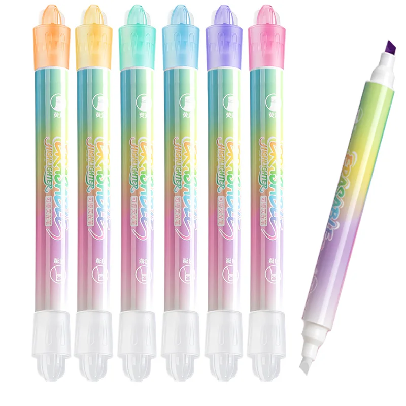 Erasable Highlighters Morandi Color Pastel Marker Pens For Journal Note Taking Correction Mark Pen School Office Supplies