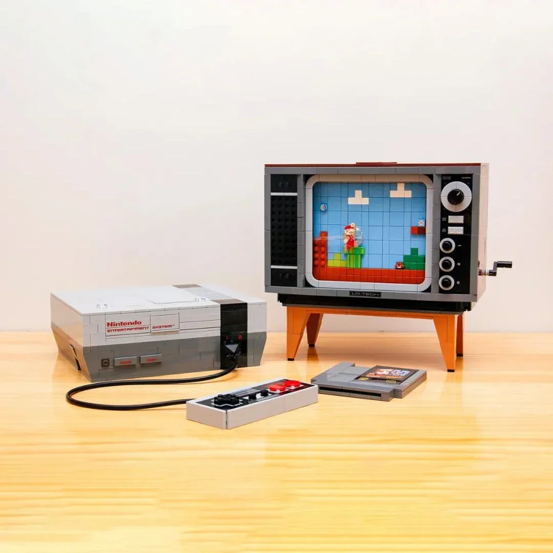 2651 قطعة أفكار سوبر NES تلفزيون لعبة وحدة التحكم نموذج Moc وحدات اللبنات الطوب عمل أرقام ألعاب أطفال تعليمية 71374