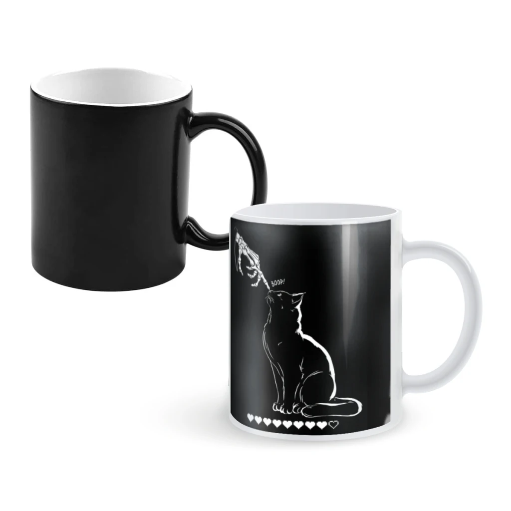 

BoopCoffee Mugs And Mug Creative Color Change Tea Cup Ceramic Milk Cups Novelty Gifts