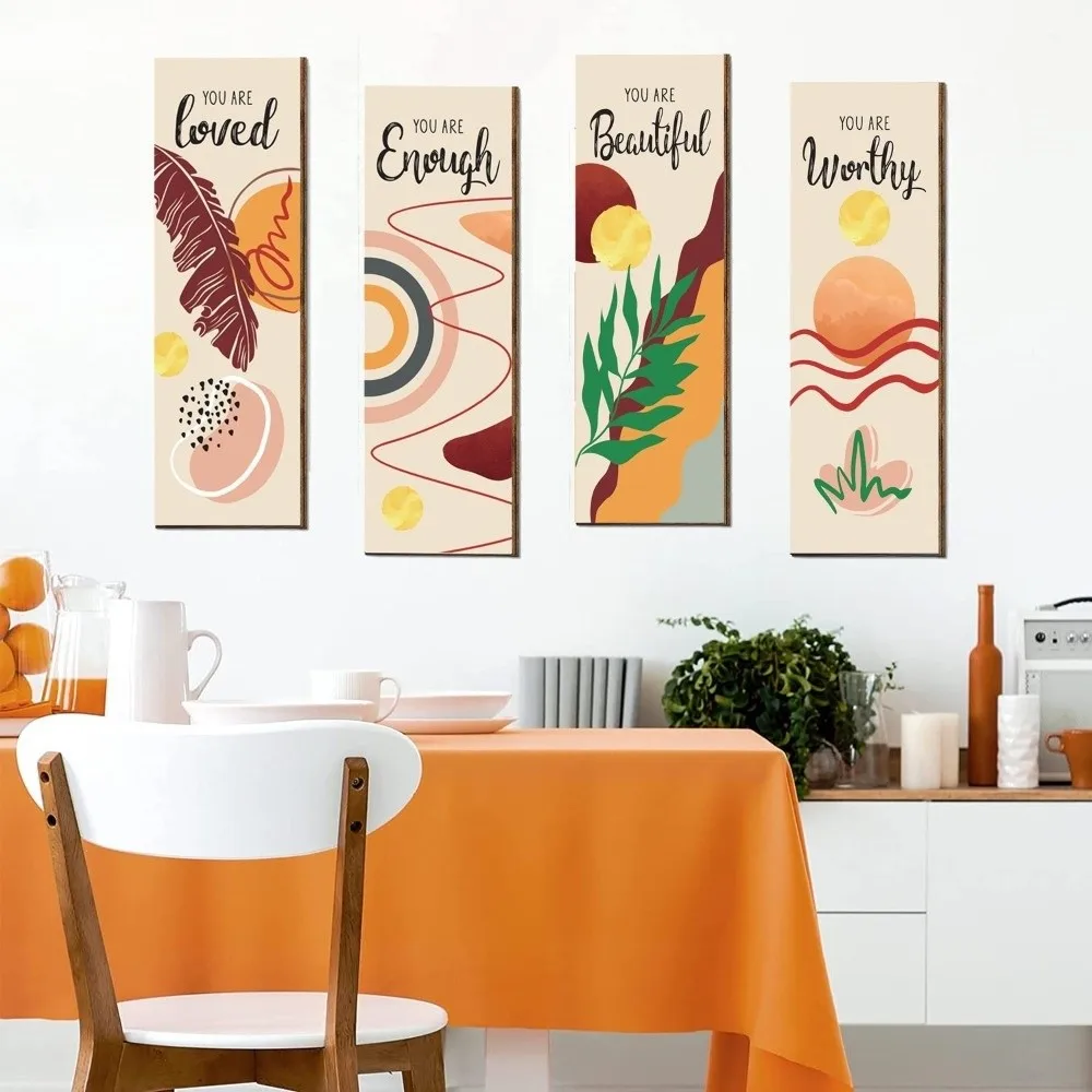 

Вдохновляющие цитаты, богемный абстрактный подвесной знак, настенный монтаж, деревянная настенная тарелка ручной работы, художественная декоративная панель