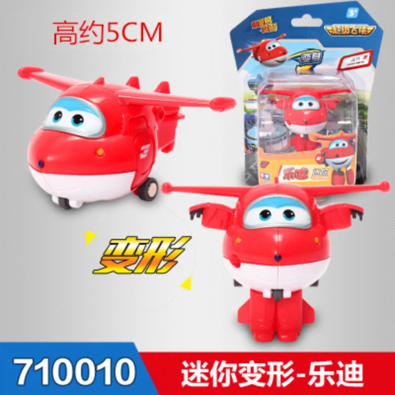 Auldey oficial Super Wings Mini Jett Donnie Dizzy Robot transformador vehículo de juguete tamaño pequeño modelo de figura de acción para niños