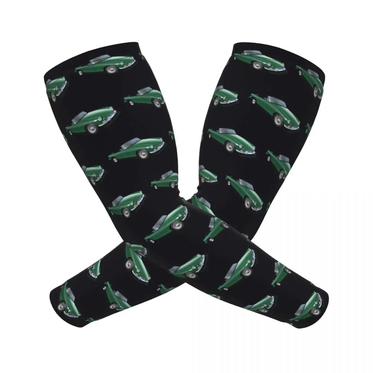 

MGB Родстер в британских гонках Зеленые нарукавники Мужчины Женщины Защита от солнца и ультрафиолета Татуировки Прикрытие Спорт Охлаждение Велоспорт