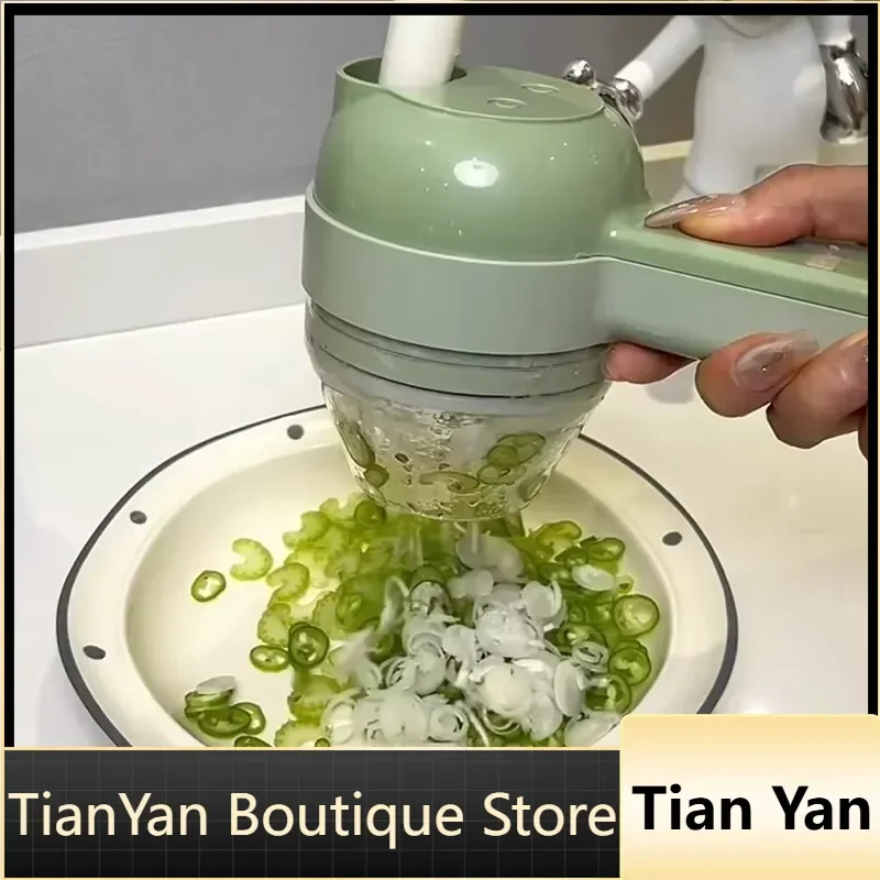 EE1 Electric Handheld Food Chopper Vegetable Cutter Garlic Grinder Multi Functional Food Processor for Home Kitchen