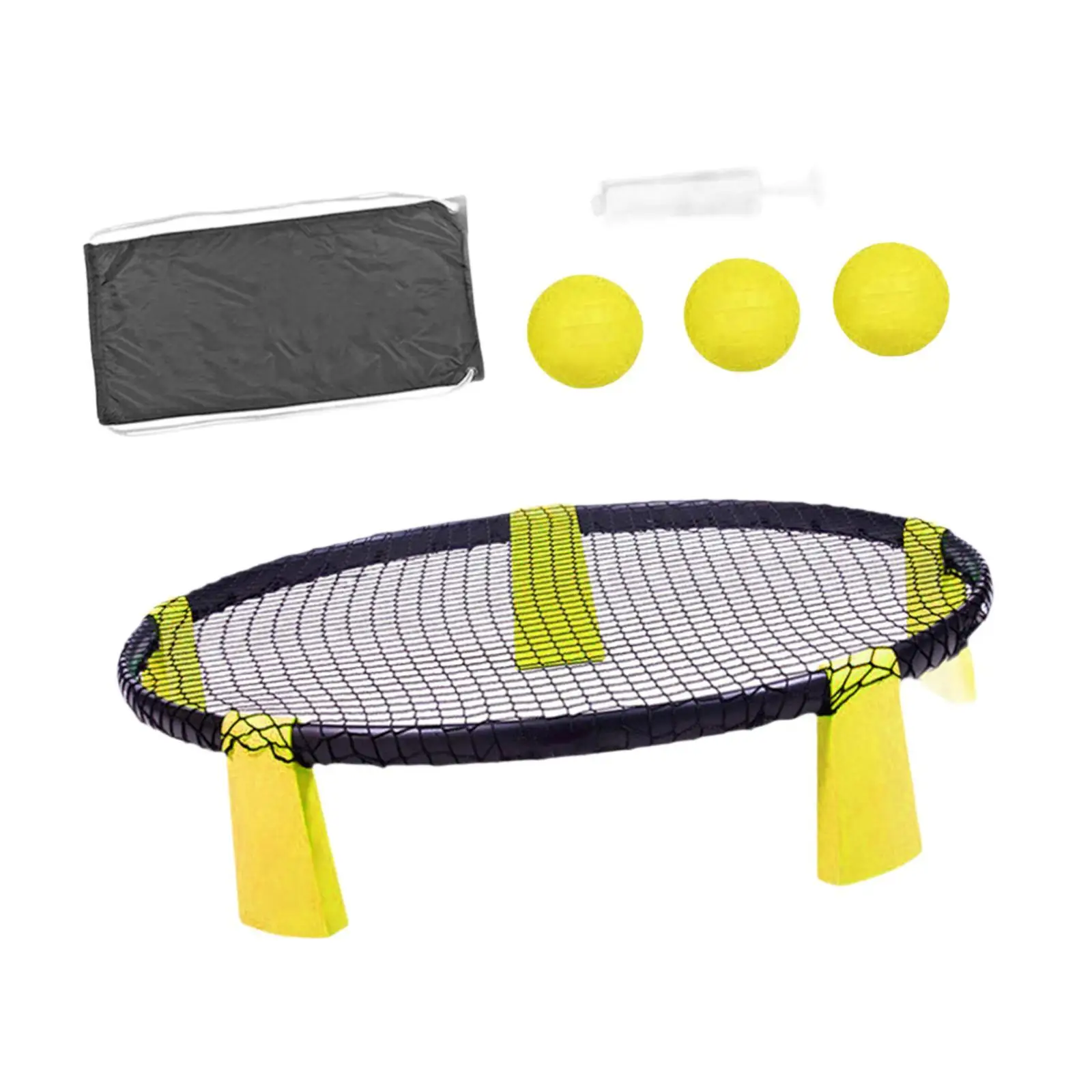 

Beach Volleyball Game Set with Drawstring Bag Round for Garden Yard Sport