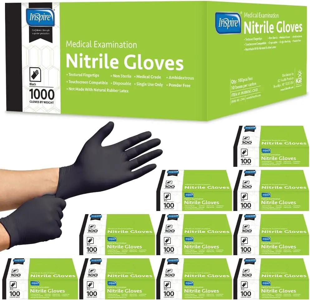 

Black Nitrile Gloves | THE ORIGINAL Quality Black Gloves Disposable Latex Free | 4.5 Cooking