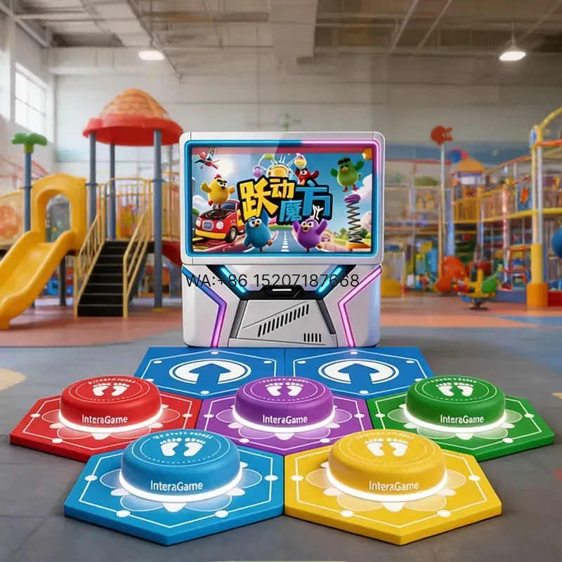 Wmwmnu Customized Commercial Children Jumping Interactive Floor Game Equipment for Indoor Playground Family Entertainment