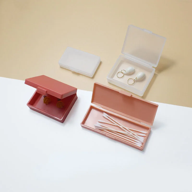 1pc Dust-proof Transparent Storage Box Band-Aid Cotton Swabs Jewelry Nail Clippers Storage Box for Travel Outdoor Strip