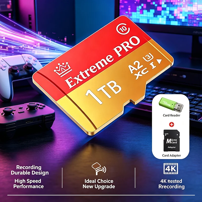 New Original Memory Micro TF SD Cards 256GB 512GB With USB Adapter High Speed Storage For Phone Laptop And Camera