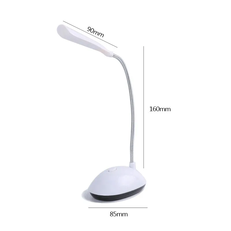 1Pc LED Folding Table Lamp Reading Light AAA Battery Powered Eye Protection Night Lamp Bedroom Bedside Study Lighting Desk Light