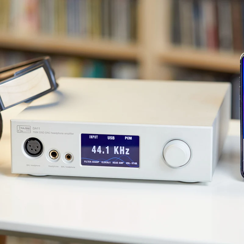 YuLong DA11 ES9038PRO DSD512 DAC 768kHz Decoding Amp Preamplifier Desktop dekoder Headphone Amplifier