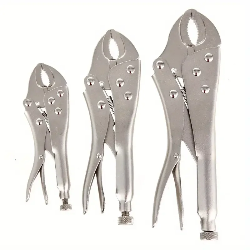 5/7/10inch Locking Plier Set with Quick Release Latch Precision Machined Curved Jaw Are Strong To Hold the Thing Pipe Wrench