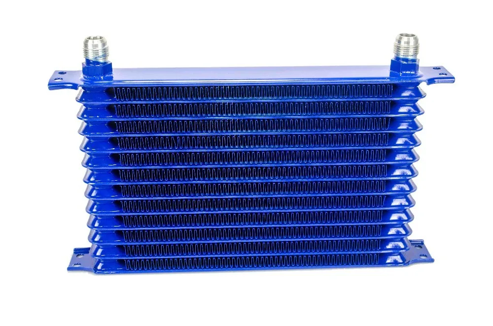 Universal 13 Row Oil Cooler 10AN 10 AN Universal Engine Transmission Oil Cooler Kit Trust type Blue PQY5113B