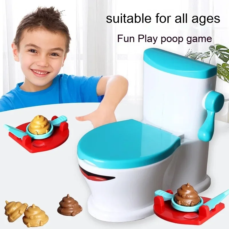 Catapult Toilet Poop Multiplayer Party Board Games Novelty Desktop PK Interactive Funny Prank Table Games Toys for Kids Adult