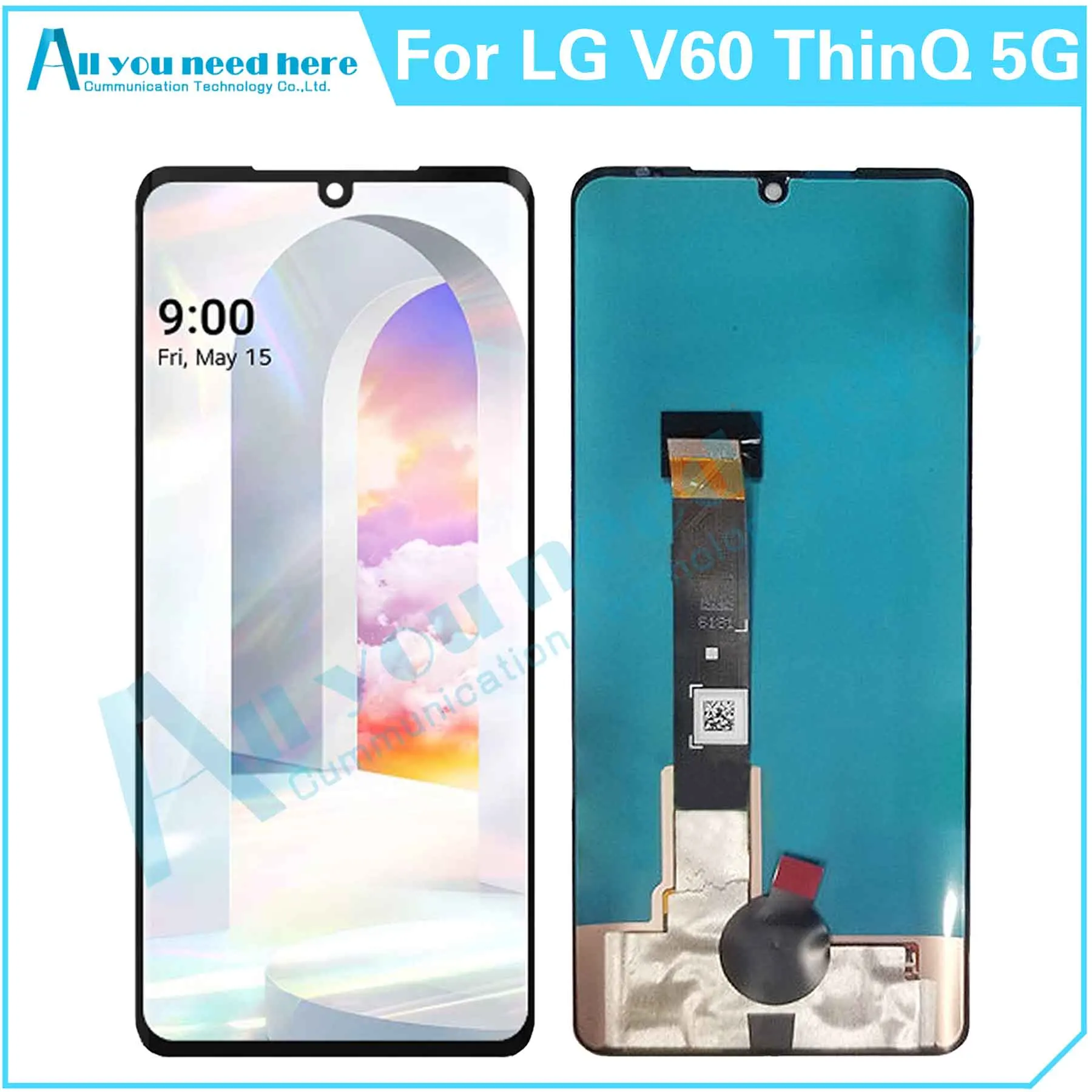 100% Test For LG V60 ThinQ 5G LM-V600 A001LG LCD Display Touch Screen Digitizer Assembly Repair Parts Replacement