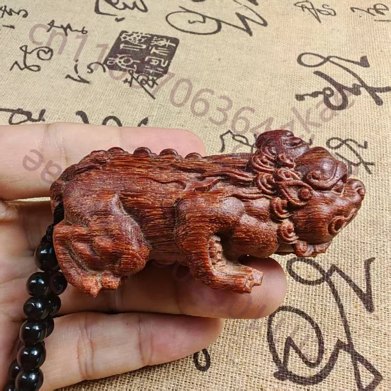 Статуэтка Пикуя из агарового дерева ручной работы — 3-дюймовая фигурка «Счастливое животное богатства», коллекционная резная поделка из дерева, декор для дома, подарок