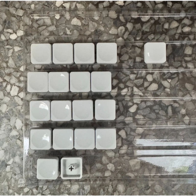 Kustomisasi Tutup Tombol Putih Cocok untuk Keyboard Mekanis Sumbu MX/Cuhoc Sederhana, Ultratipis, Hadiah Tutup Tombol Perakitan DIY Portabel