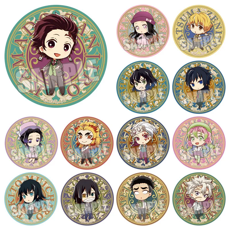 

Anime Demon Slayer Badge Kimetsu no Yaiba Character Q Version Pin Butterfly Shinobu Nezuko Pillar Manga Brooch F