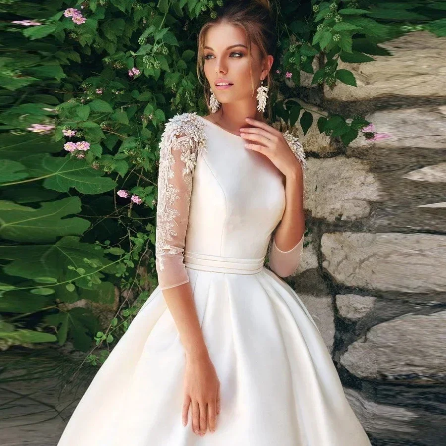 Vestido de novia para mujer 2024, vestido de novia elegante y elegante para mujer, vestidos de novia más vendidos, bata de boda nueva personalizada