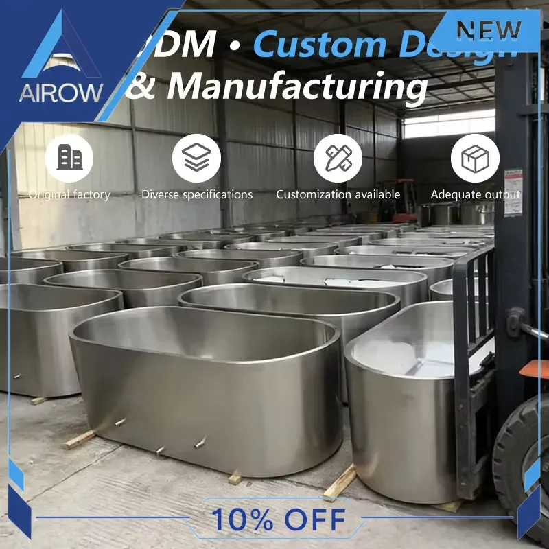 for Stainless Steel Ice Bath Tub 304 Freestanding Cold Plunge Pool Gym Spa Recovery Athletic Training Portable Soaking Tub