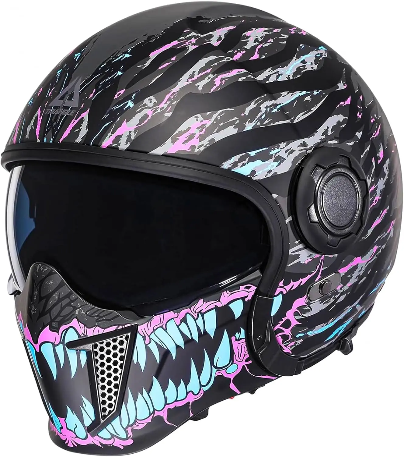 

Full Face Motorcycle Helmets Off-Road Motocross Helmet for Men Women Dual Visor with Internal Tinted Sunshield Open Face 3/4 Adu