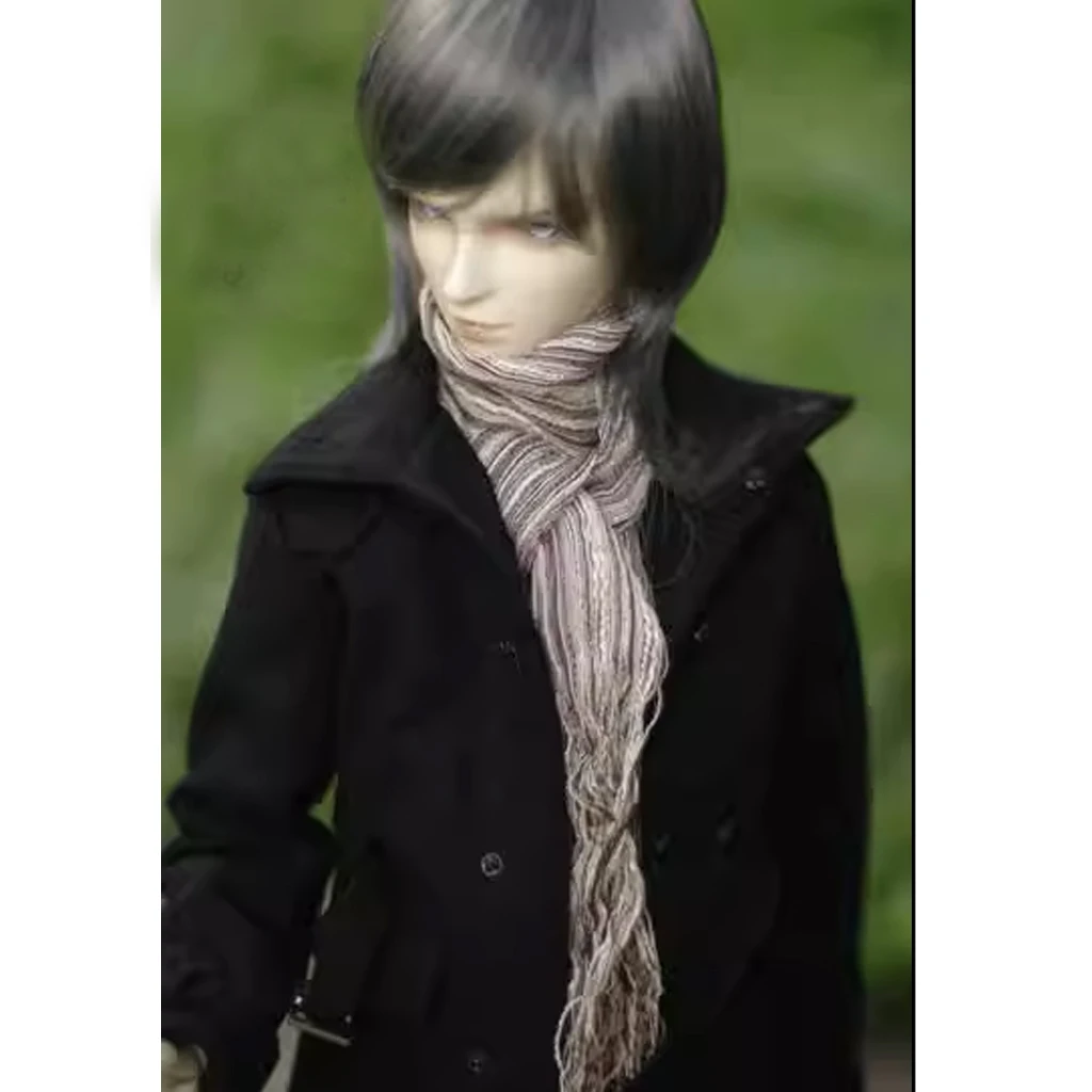 [wamami] 500# Black Gentlemanly Tweed Coat For 1/4 MSD DZ BJD Dollfie Clothes Outfit