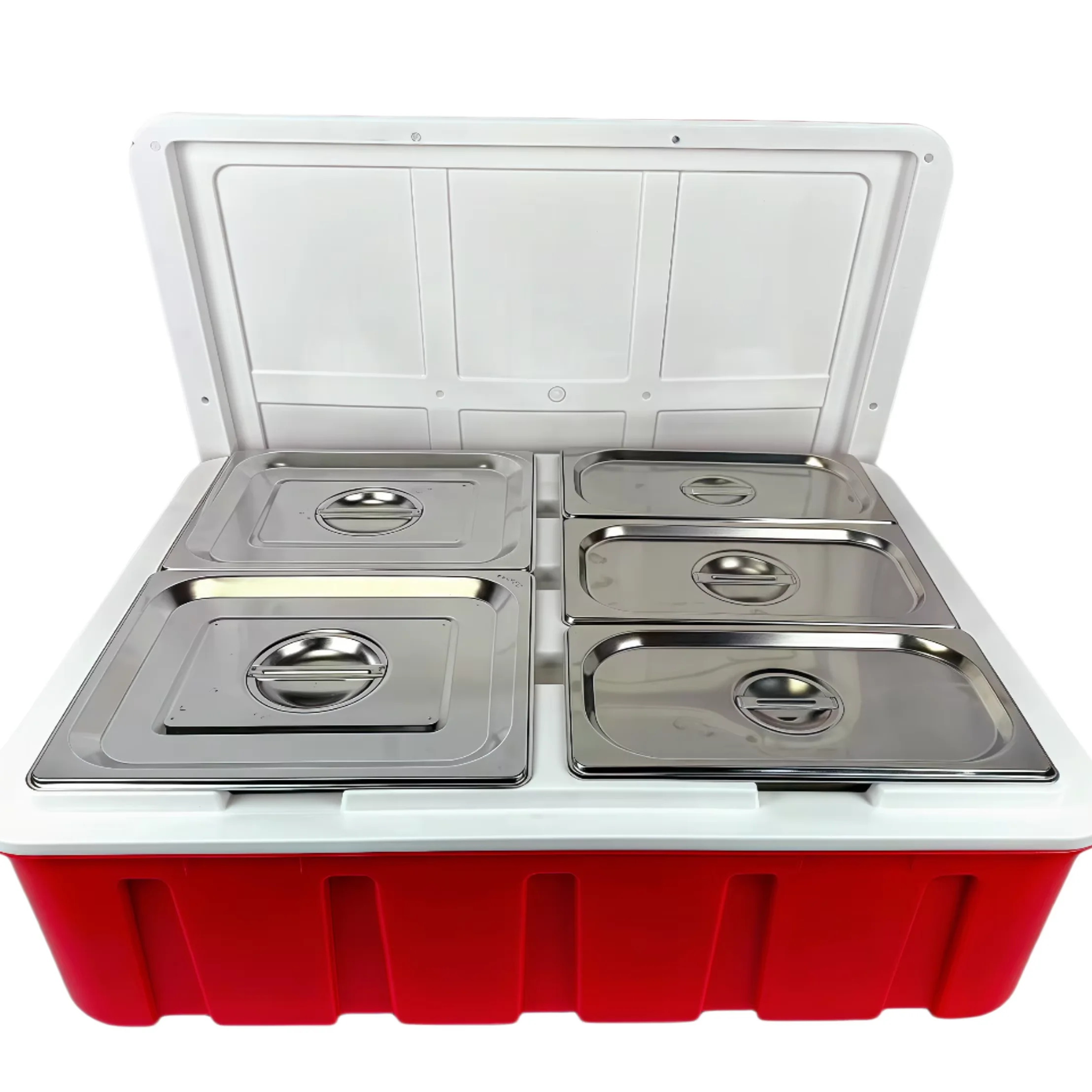 70L-5 توريد صندوق تبريد معزول لمقلاة الطعام GN، حقن PP مصبوب للتخزين البارد والنقل صندوق معزول #1