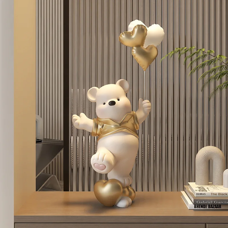 

Creative Cream Storm Bear Desktop Decoration Living Room TV Cabinet Wine Cabinet Home Decor Birthday Gift Sculpture Home Decor