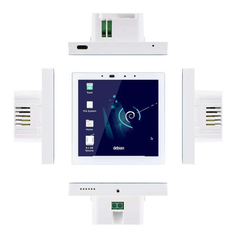 2026 Smart Home Automation System Flush Mount 4'' Android Linux Touch Central Control Panel