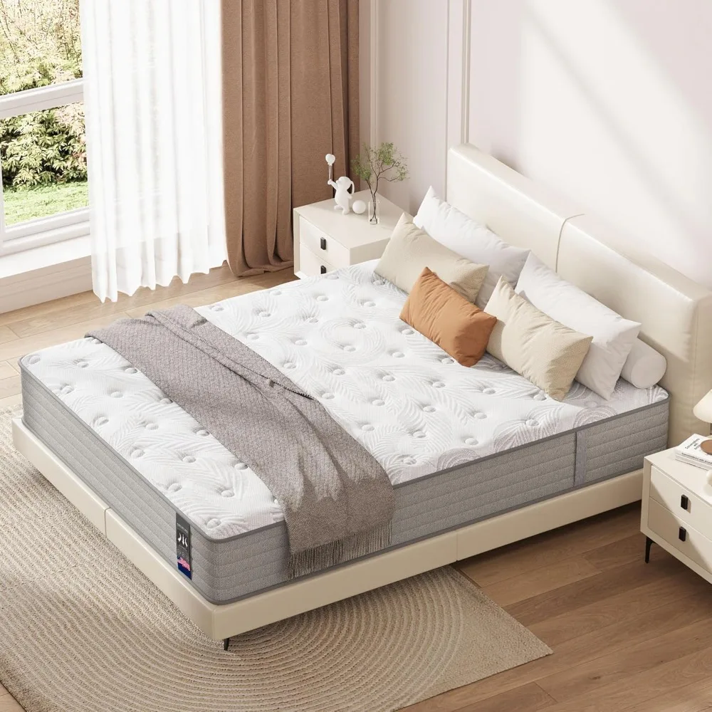 Twin XL Mattress, 12 inch Hybrid Gel Memory Foam Mattress with Pocket Springs, Mattress in a Box, Medium Firm, Mattress