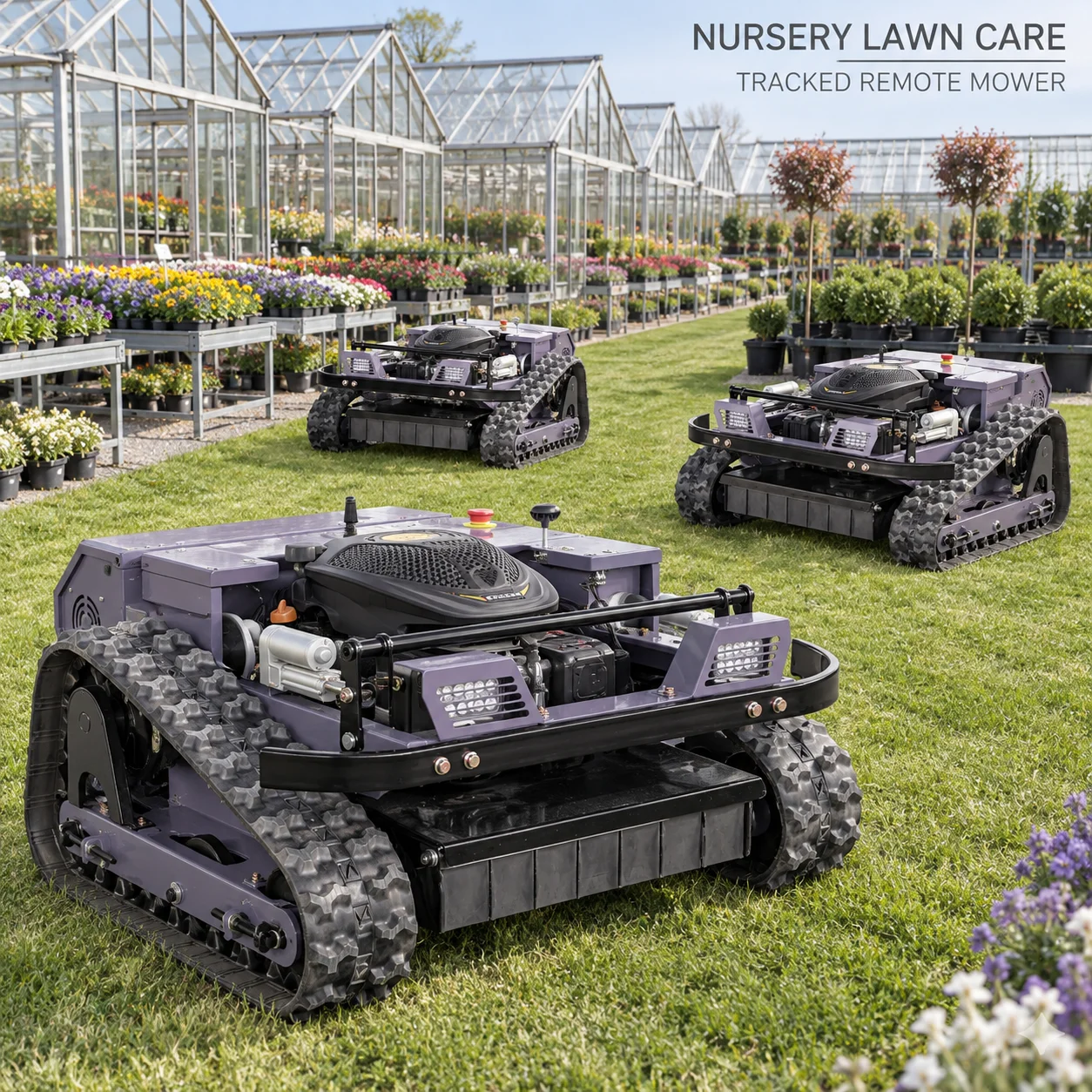 Remote Controlled Crawler Mower All Terrain Weed Cutting Machine for Embankment and Solar Farm