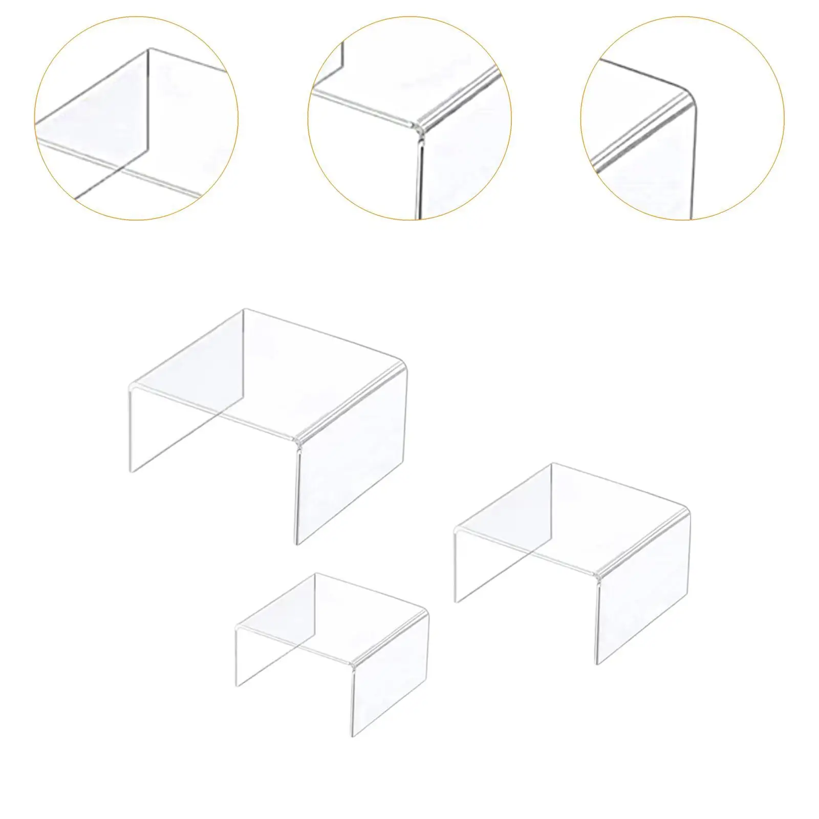 3 قطع من رافعات عرض الأكريليك لتوفير المساحة للمقتنيات والمجوهرات بالتجزئة #5