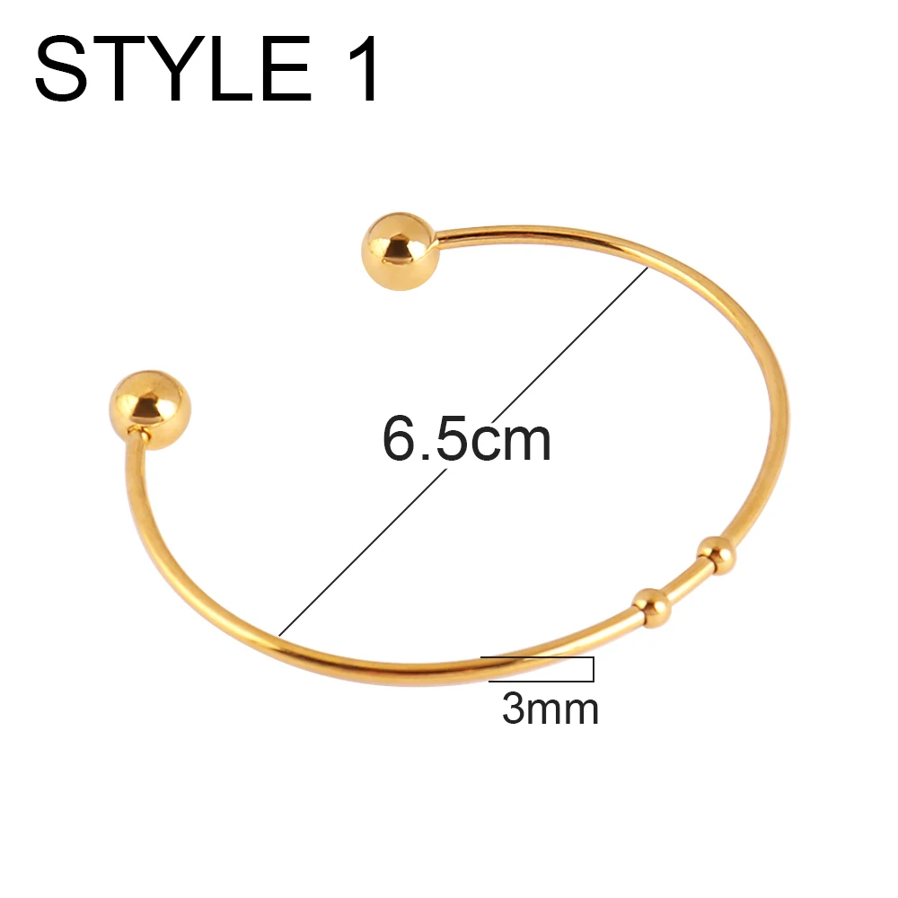 2 pièces/lot Bracelets extensibles en acier inoxydable pour la fabrication de bijoux Bracelet à breloques faisant des fournitures Bracelets