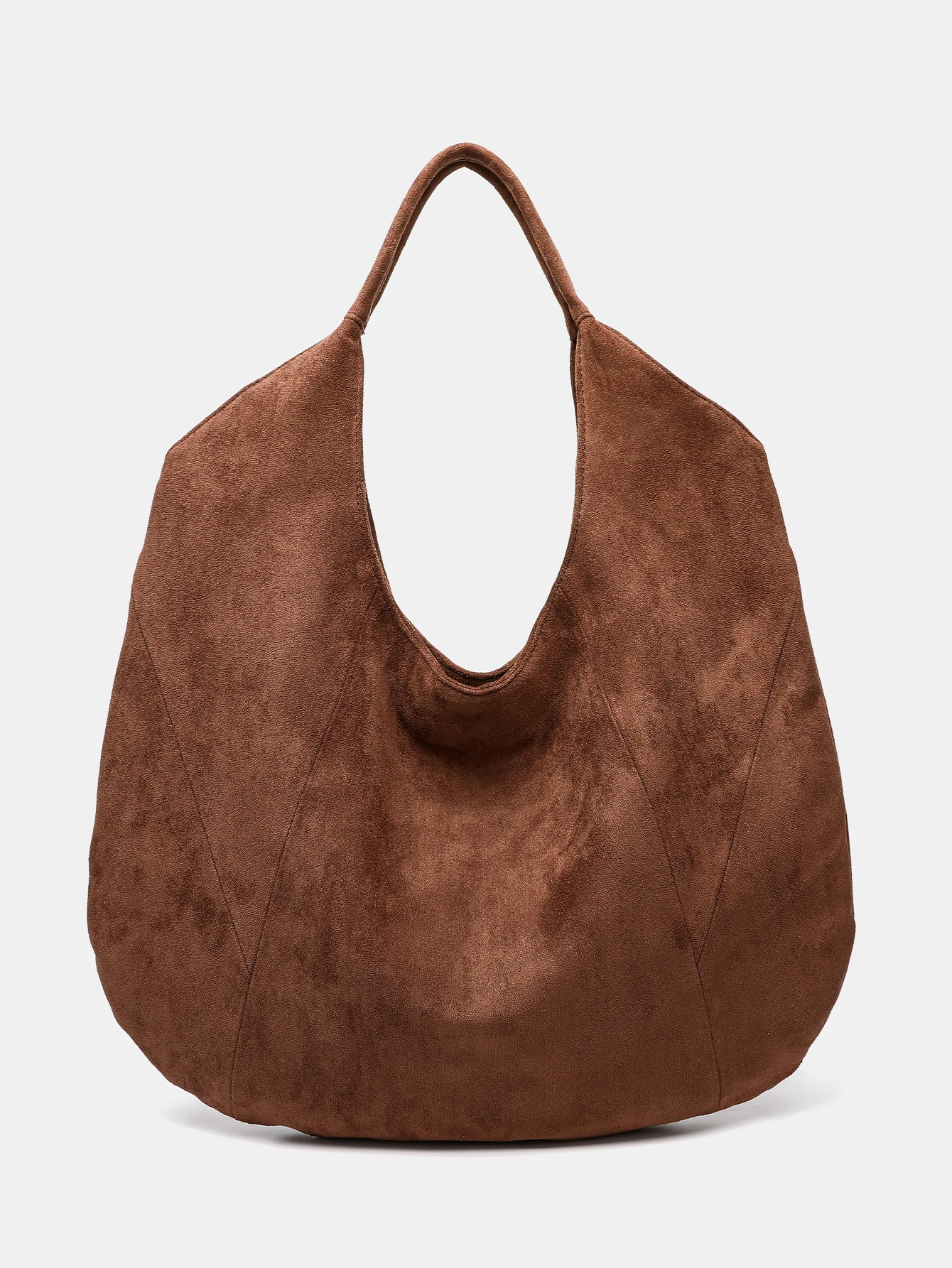 2025 nova imitação de camurça bolsa de bolinho de grande capacidade, bolsa de axila retrô, bolsa de ombro casual de deslocamento feminino