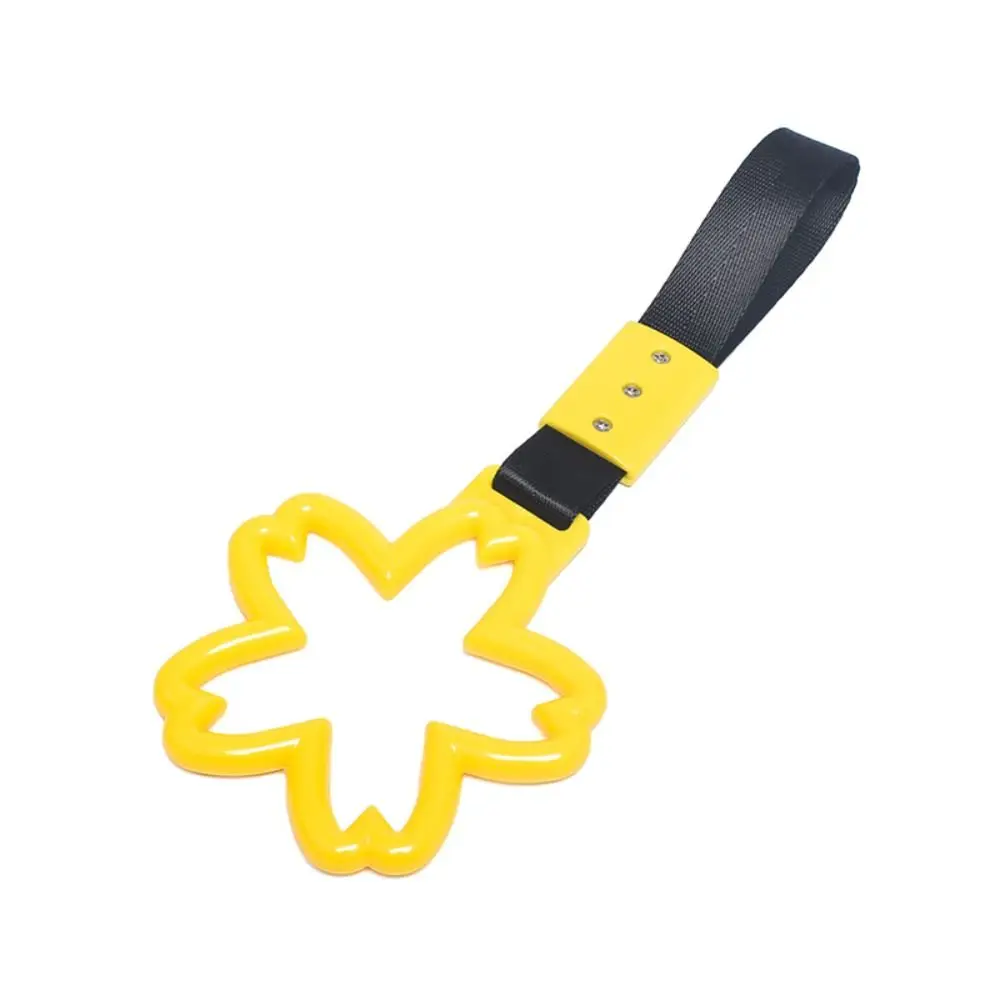 Cherry Blossom Car Handle Straps Pendant Silver/Black Strap Warning Hanging Ring Warning Plastic Car Crash Warning Strap