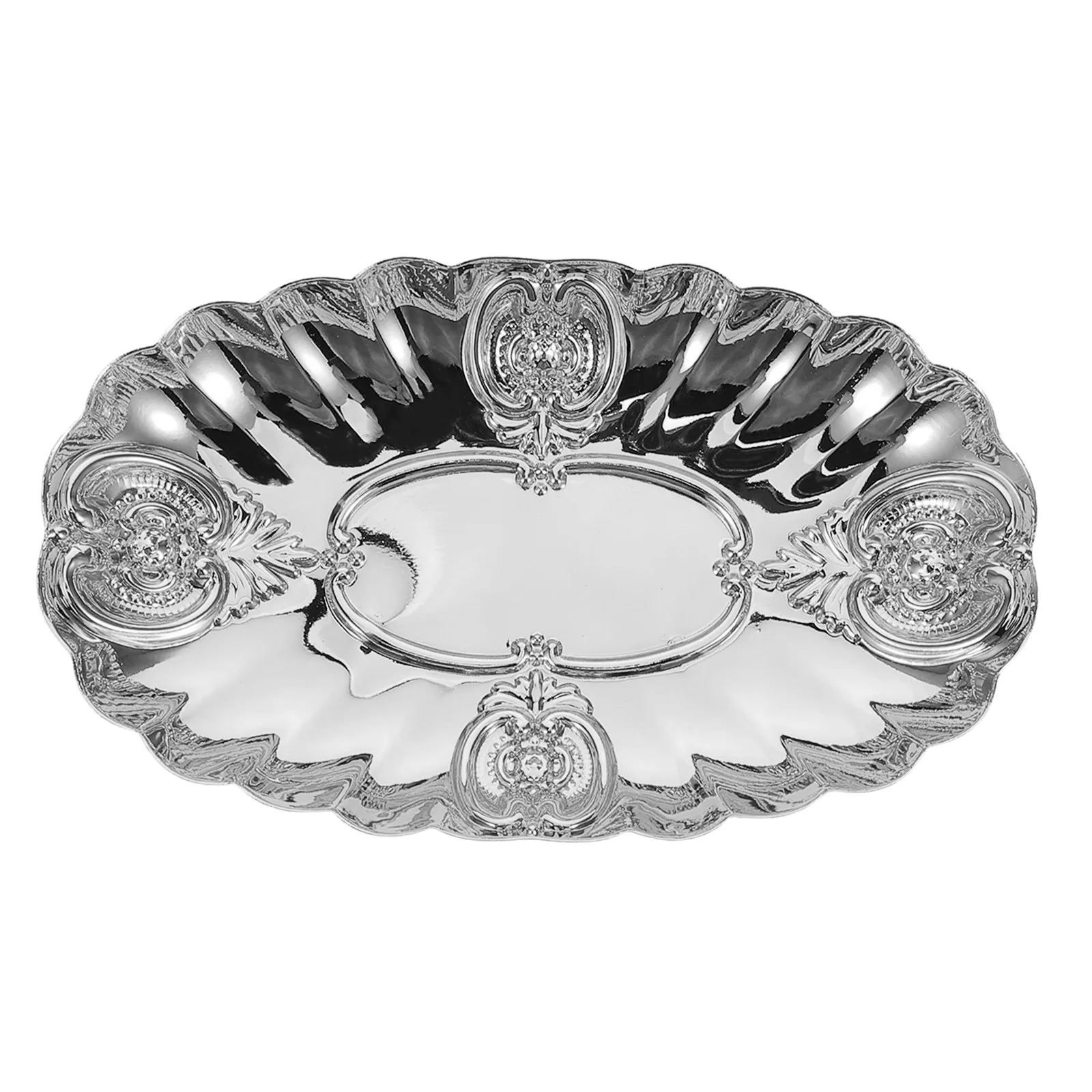 Classic European Jewelry Tray Iron Frame Elegant Decorative Dish for Jewelry Storage Candles Display Trinkets Vanity Dresser
