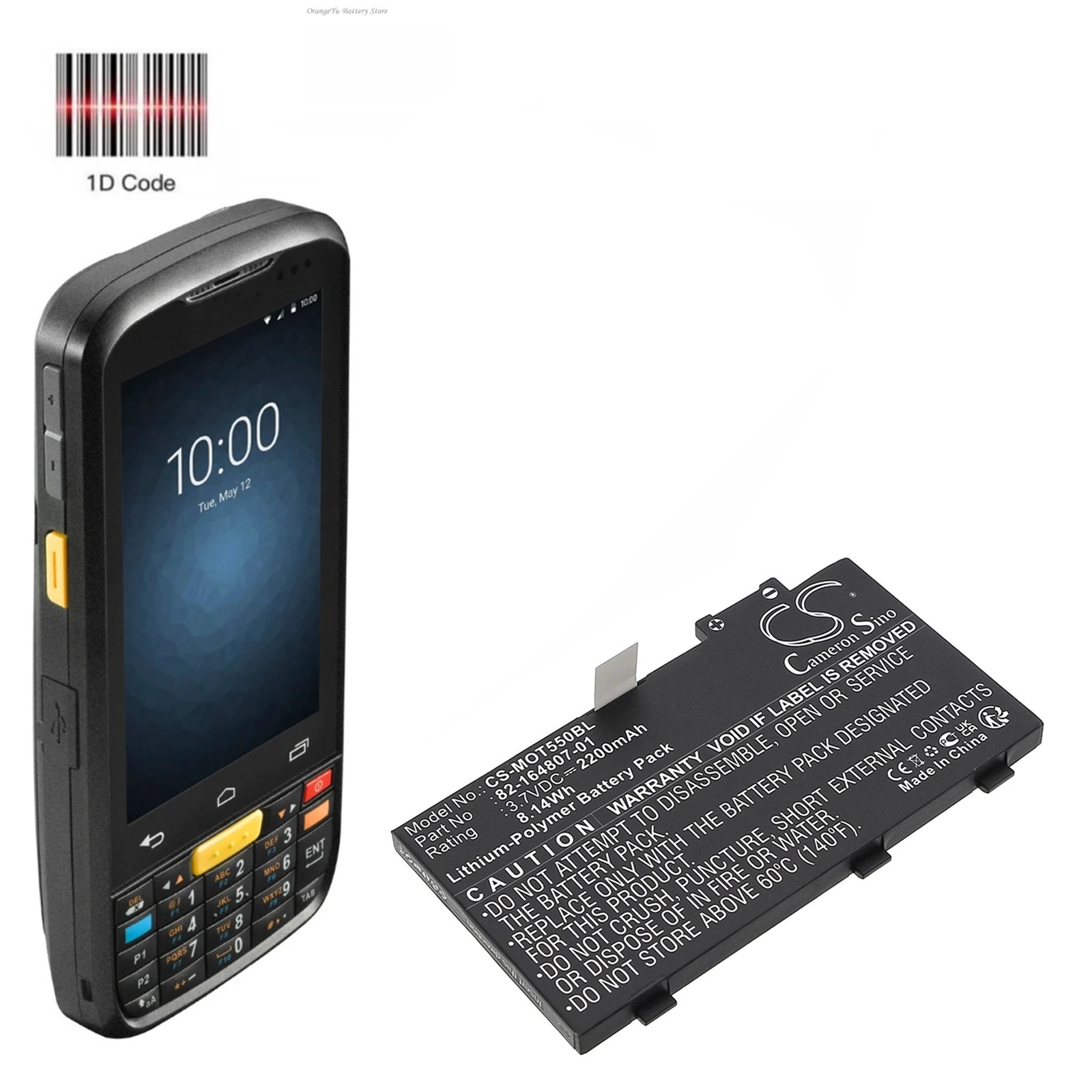 2025 NEW 3.7V 2200mAh/4400mAh Barcode Scanner Battery for Zebra RFD8500, For Symbol MC36, For Motorola TC55 ES85 ES85XX MC36