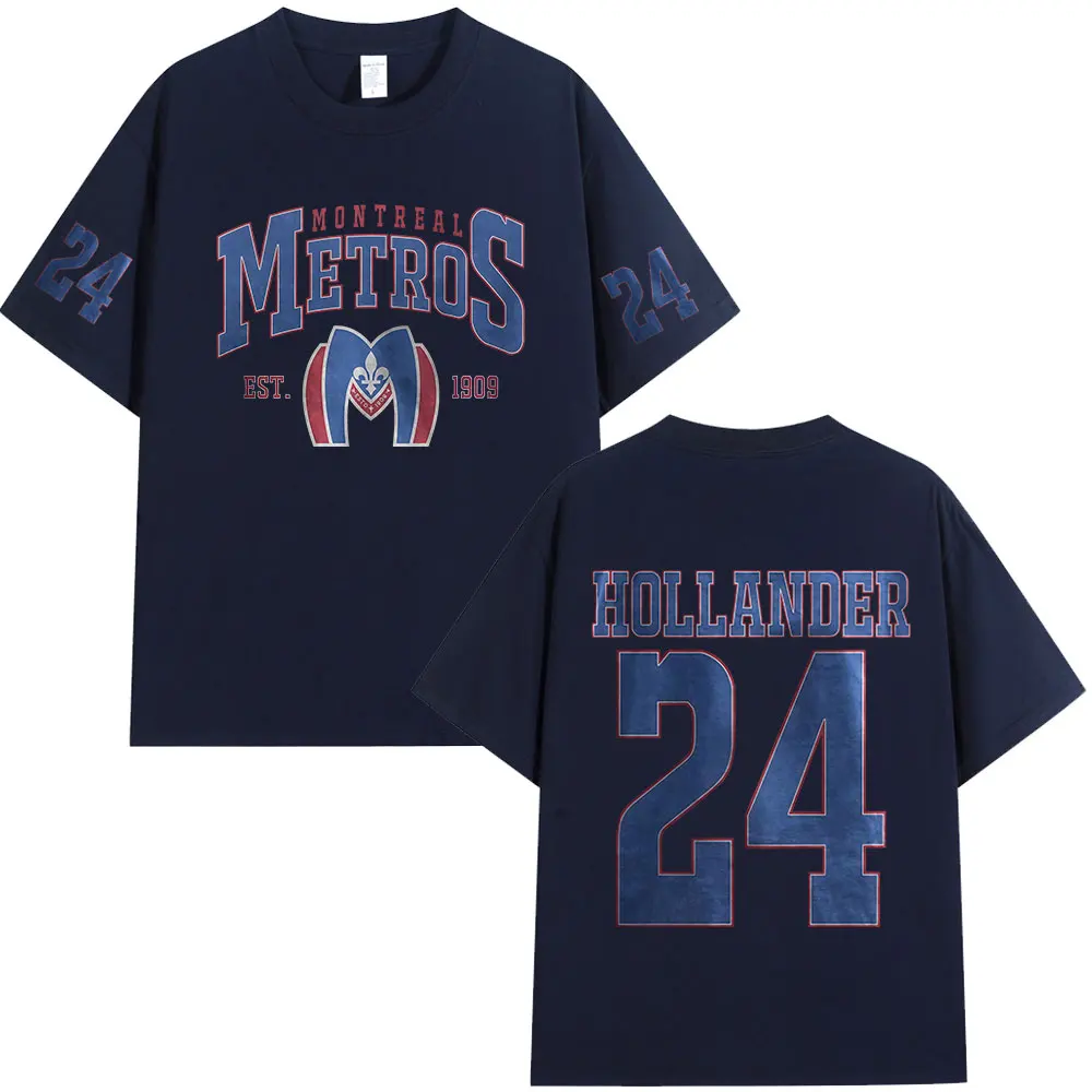 Heated Rivalry Shane Hollander 24 Montreal Metros T-shirt Men Women Clothing Casual Cotton Oversized Short Sleeves T Shirts Tops