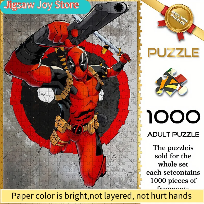 

Бесшовные пазлы на тему Marvel Z1.15-8 с изображением Дэдпула в боевой позе — прочные, толстые пазлы, отличная головоломка для взрослых.