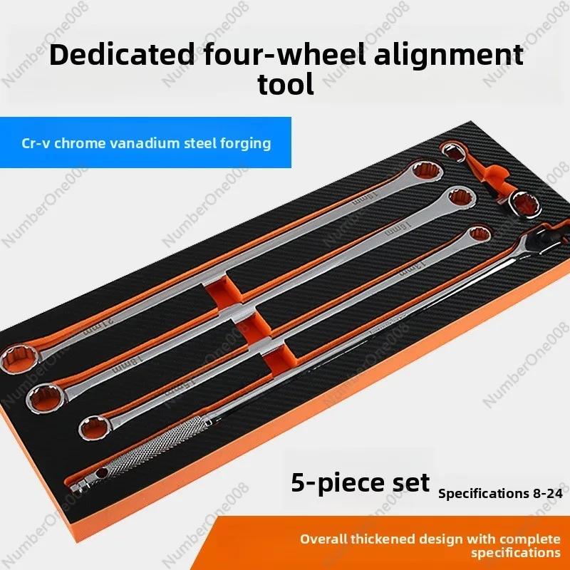 四輪アライメント5点セット-自動車修理工具-耐久性のある携帯用fバー両頭トルクスレンチ18ショートトルクス