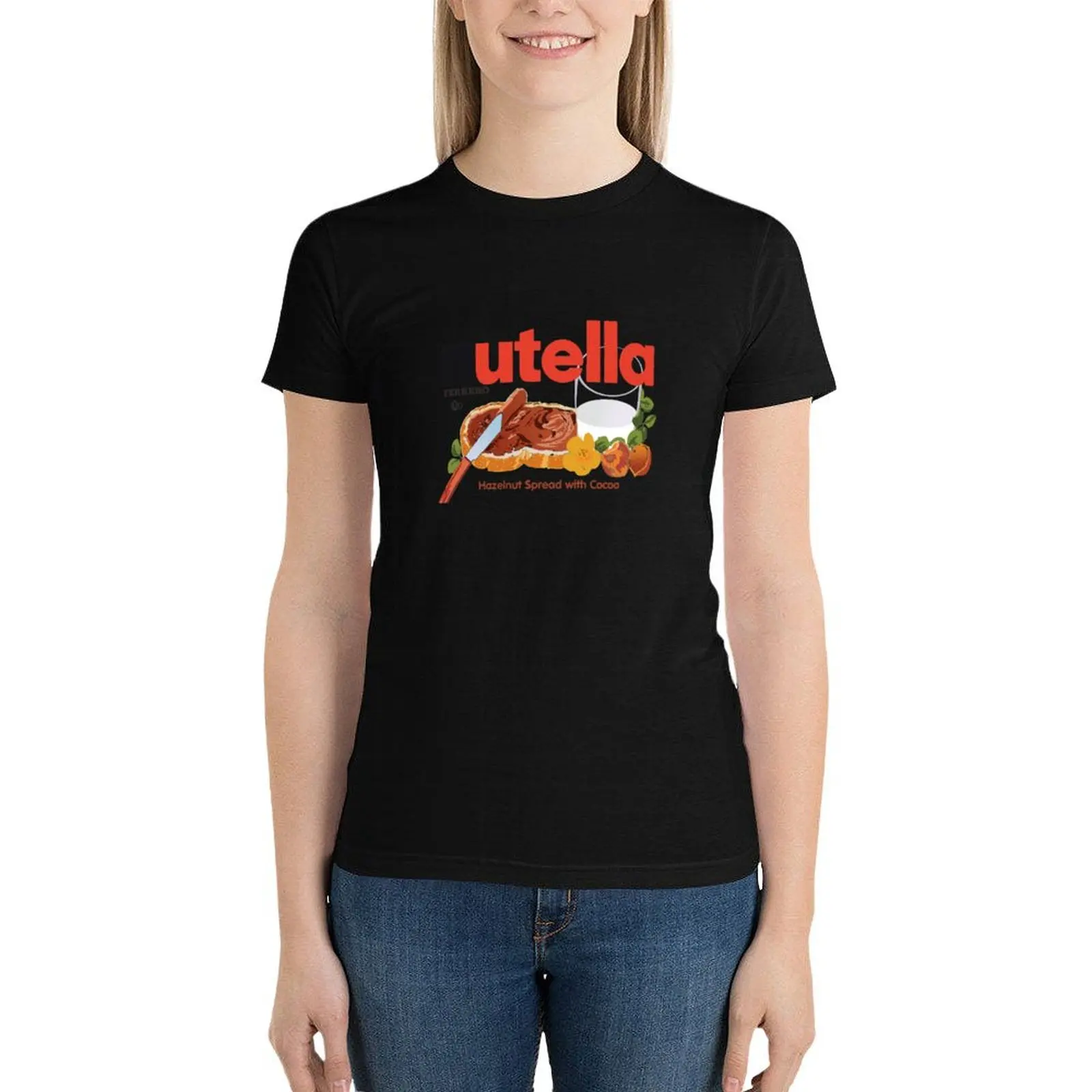 Iconic Nutella Hazelnut Cocoa Spread design T-Shirt tees cute clothes T-shirts for Women