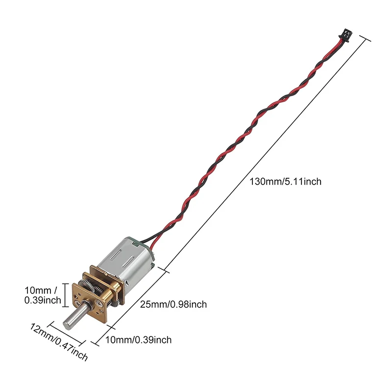 8 Stück Mini Micro N20 Getriebemotor DC 3V-6V langsame Geschwindigkeit Vollmetallgetriebe DIY Roboter Auto N20 Getriebemotor