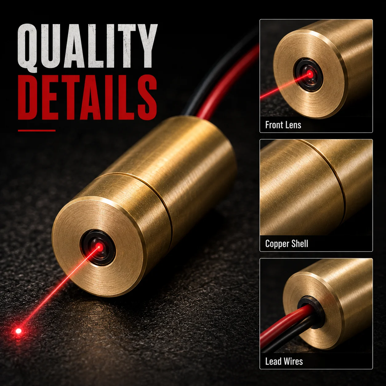 For CNC and Machine Alignment, Laser Accessories Industrial 650nm5 Laser Module Red Dot/Copper Head Laser Accessories