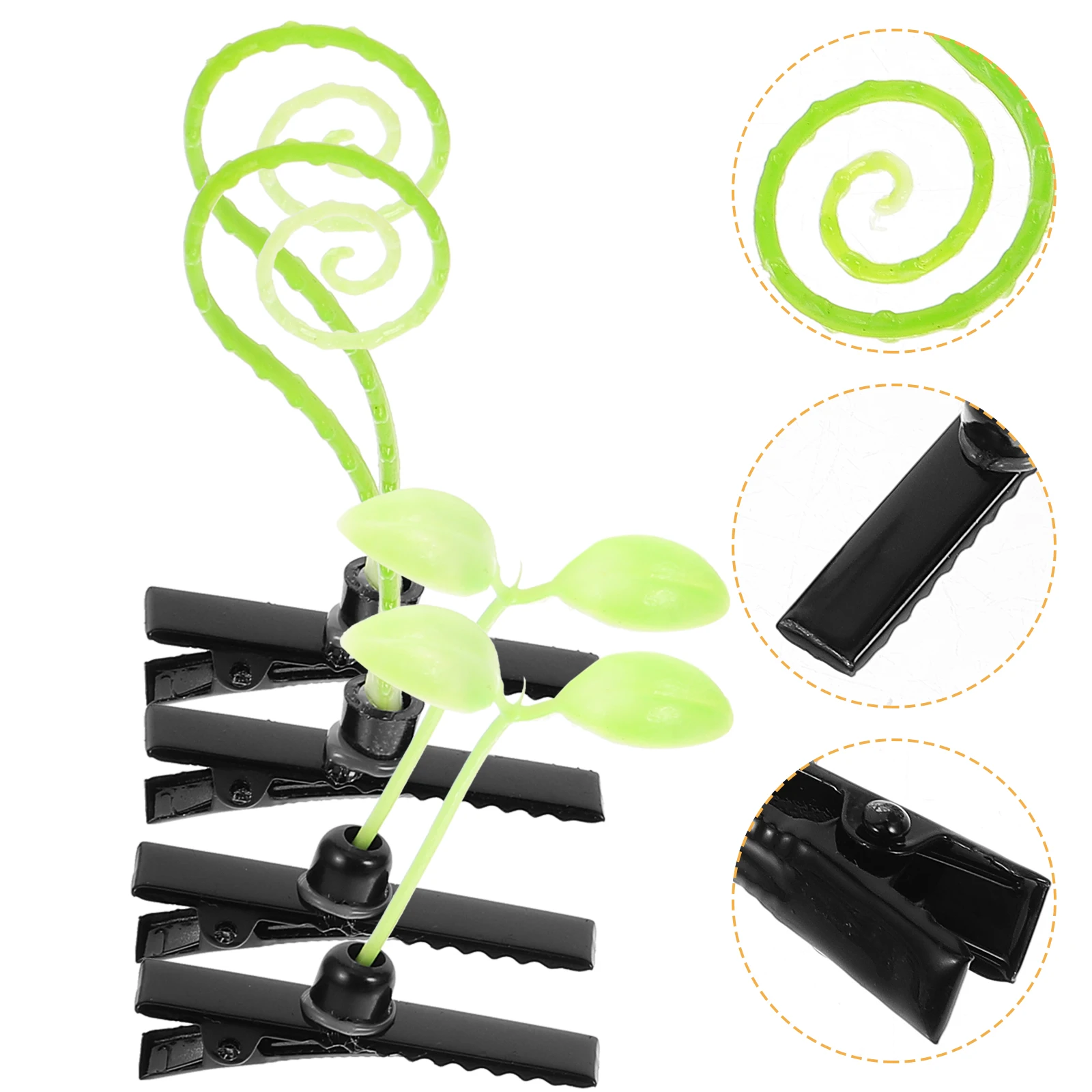

40 Pcs Clips Plant Sprout Curly Sprout Clips Grass Accessories Teens Girls Women Hairpins Fashion Cute Plastic