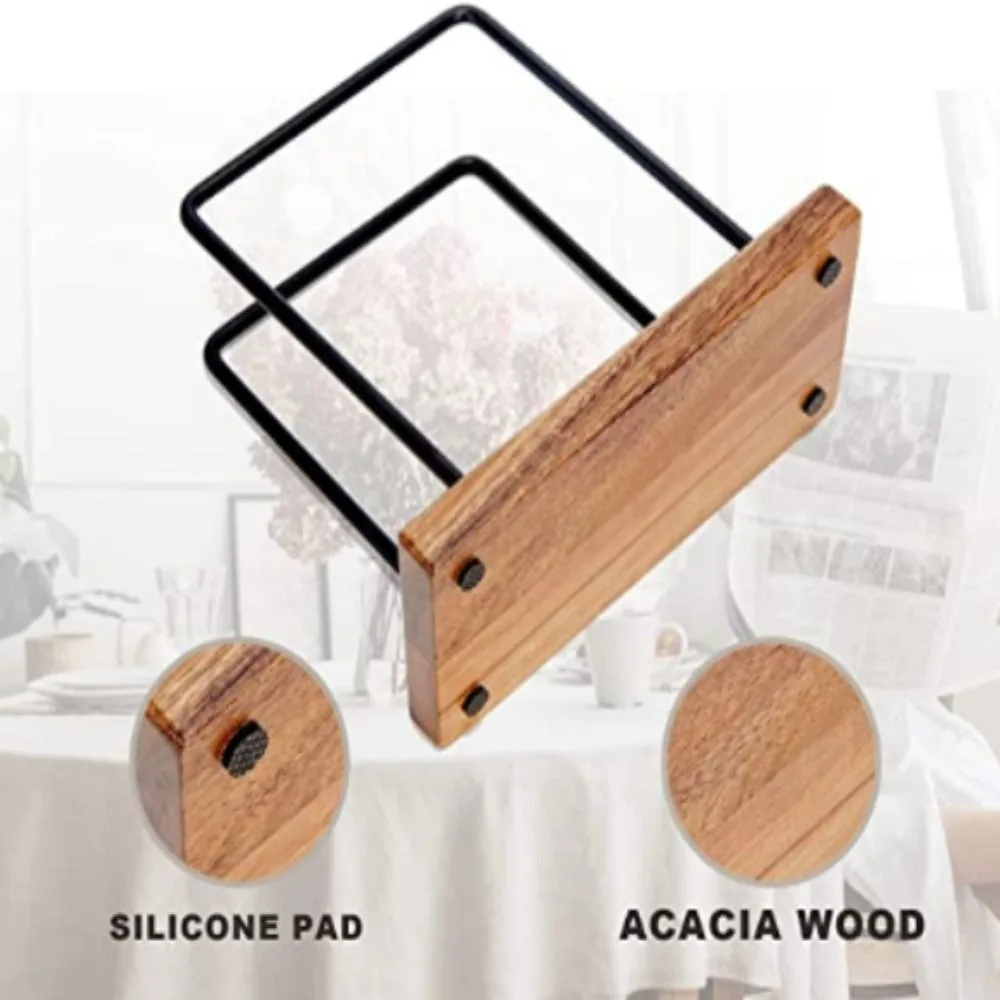 Decor Dining Room Decorations Original Wood Color Standing Napkin Holder Napkin Dispenser Wooden Craft Wooden Napkin Holder