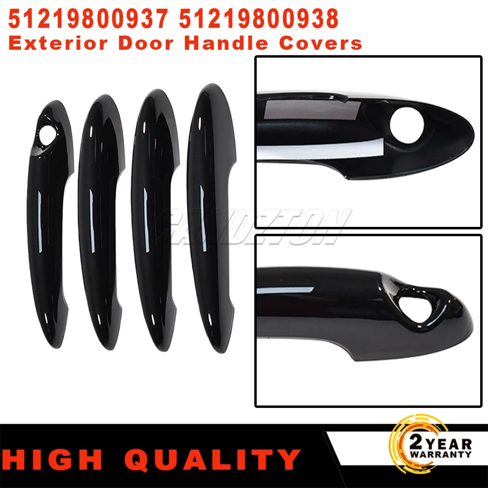 For BMW Mini R60 Countryman 4 Pcs New Exterior Door Handle Covers Trim Protective Black 51219800937 51219800938 Car Accessories